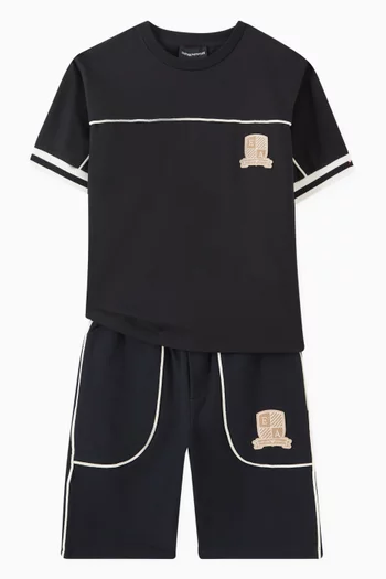 Logo Crest T-shirt in Cotton