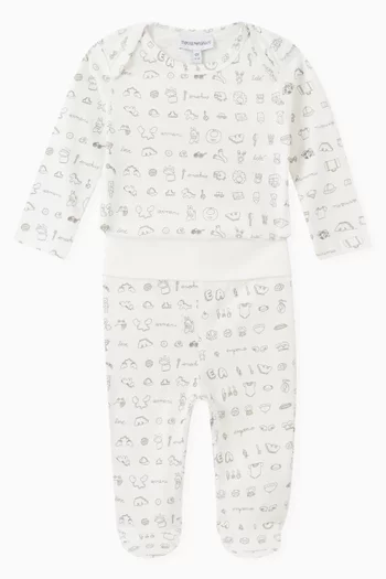 Printed 2-piece Set in Cotton