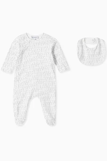 Logo Jumpsuit & Bib Set