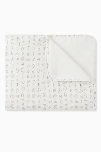 Printed Padded Blanket in Cotton