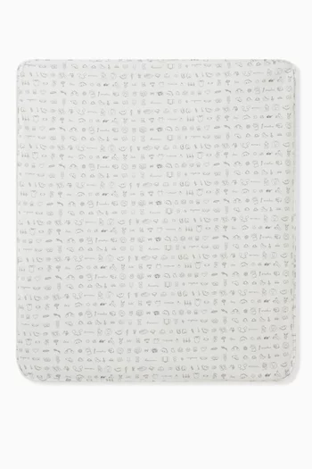 Printed Padded Blanket in Cotton