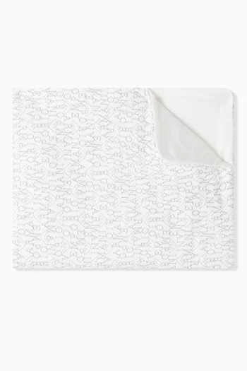 EA Logo Padded Blanket in Cotton-jersey