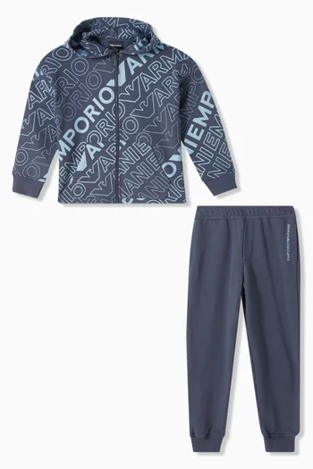 EA Logo Tracksuit Set in Cotton-blend