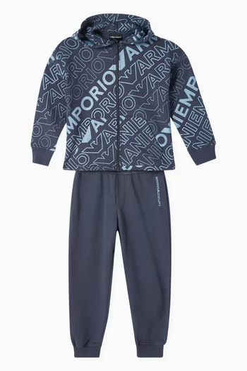 EA Logo Tracksuit Set in Cotton-blend