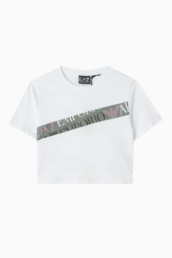 Logo Strip T-shirt in Cotton