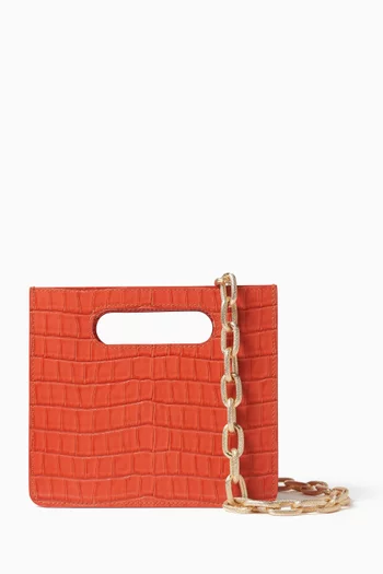 Edna Bag in Croc-embossed Leather