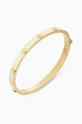 Miller Stud Enamel Hinge Bracelet in Stainless Steel