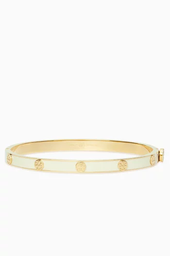 Miller Stud Enamel Hinge Bracelet in Stainless Steel