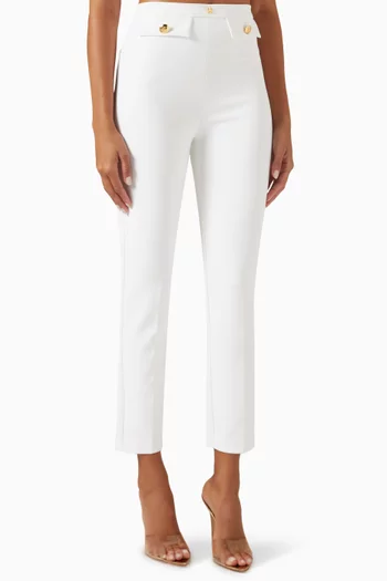 Tapered Pants in Stretch Crêpe