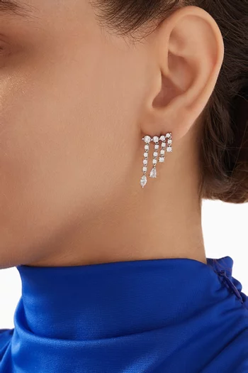 Quadruple Dangling Earrings in Sterling Silver