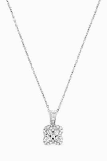 Mini Stone Necklace in Sterling Silver