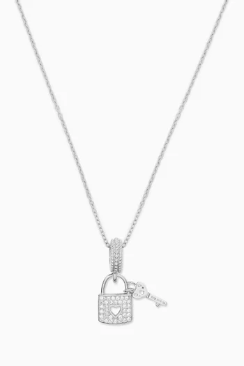 Khailo Lock & Key Necklace in Sterling Silver