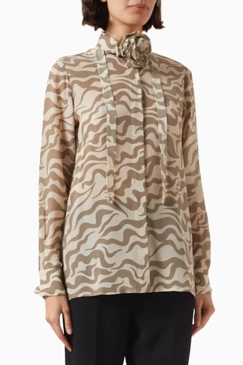 Nastro Printed Shirt in Silk