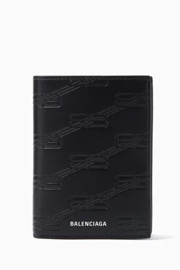 Vertical Bifold Wallet Box in Monogram Leather