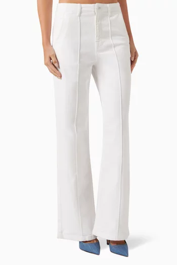 Ansel Flared Pants in Cotton Blend