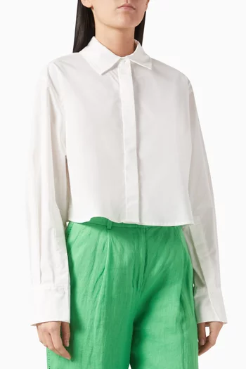 Renata Cropped Shirt in Cotton