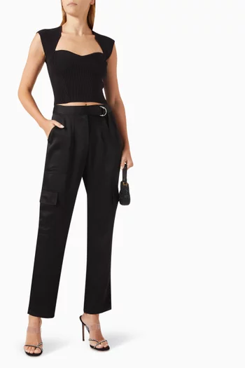 Abia Crop T-shirt in Rayon Blend