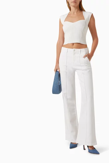 Abia Crop T-shirt in Rayon Blend