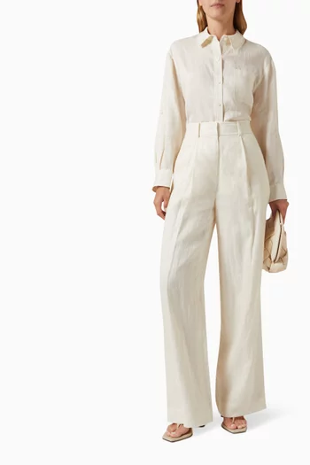Johanna Button-up Shirt in Linen