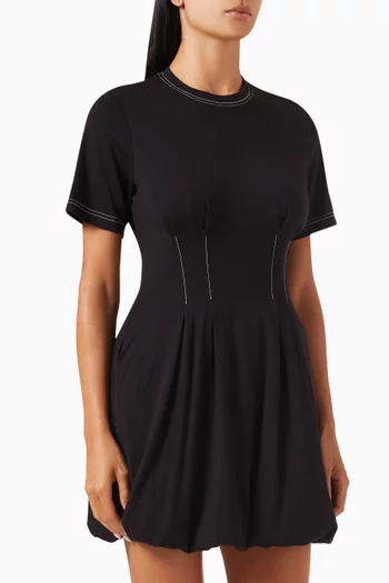 Pearson Bubble-hem Mini Dress in Cotton Blend