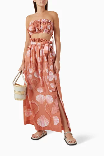 Seashell Maxi Wrap Skirt