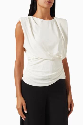 Daton Draped Top in Rayon Blend