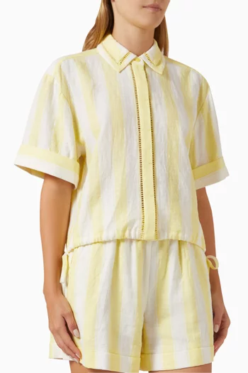 Keston Button-down Shirt in Linen Blend