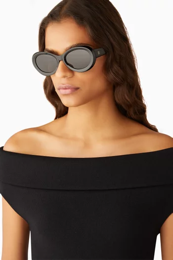 The Ovals Sunglasses in Shiny Acetate