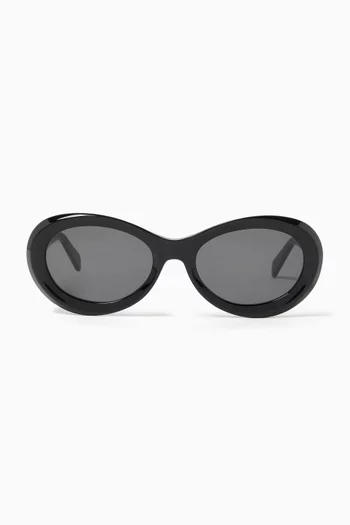 The Ovals Sunglasses in Shiny Acetate