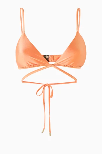 Harlen Tie-up Bikini Top in Stretch Nylon