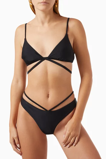 Harlen Tie-up Bikini Top in Stretch Nylon