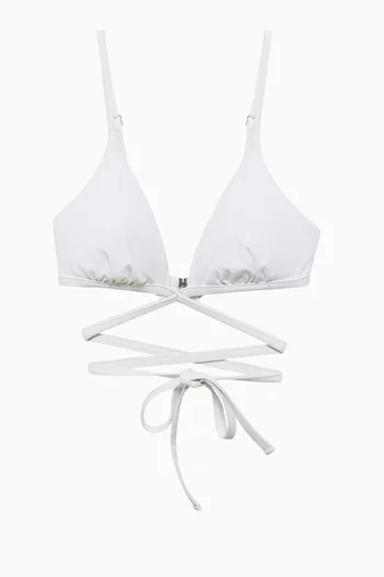 Harlen Tie-up Bikini Top in Stretch Nylon