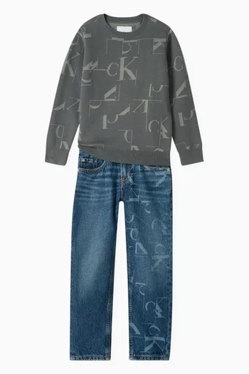 Monogram Sweater in Cotton