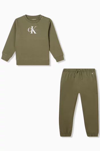 Monogram Tracksuit Set in Cotton