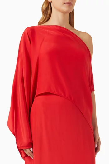Yura One-shoulder Top in Silk