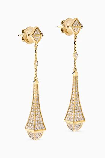 Teardrop Diamond Drop Earrings in 18kt Gold
