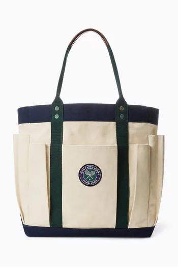 حقيبة يد عملية بشعار Wimbledon قنب قطني
