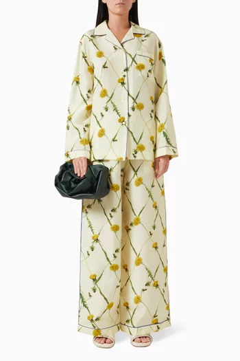 Dandelion Pyjama Shirt in Mulberry Silk