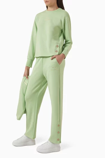 Le Klay Saint Paris Logo Sweatpants in Viscose-blend