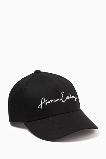 AX Logo Baseball Hat in Cotton