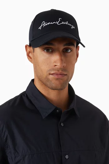 AX Logo Baseball Hat in Cotton