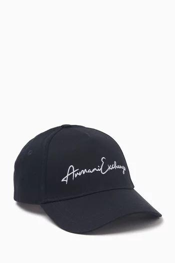 AX Logo Baseball Hat in Cotton