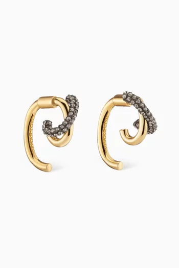 Mini Axis Luna Earrings in 12kt Gold-plated Brass