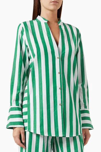 Josephina Striped Shirt in Cotton-voile