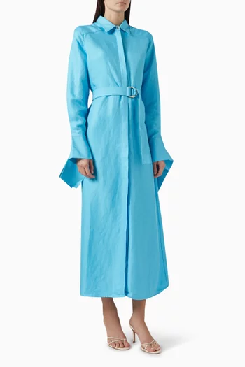 Finchley Midi Dress in Viscose Rayon Blend