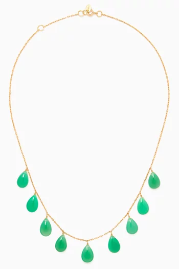 Chrysoprase Drops Necklace in 18kt Gold