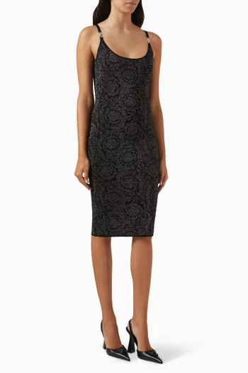 Barocco Midi Dress in Lurex-knit