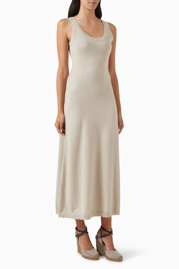 Sleeveless Midi Dress in Cashmere