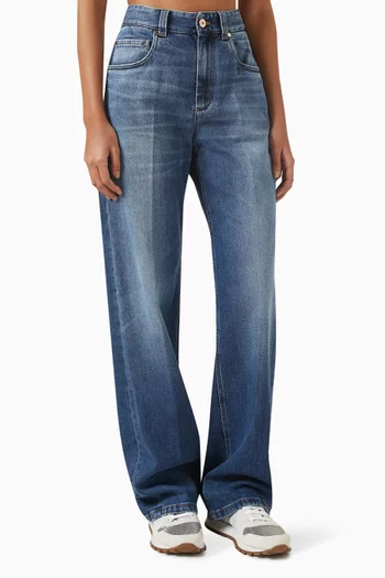 High-waist Jeans in Denim