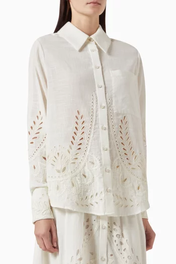 Oversized Embroidered Shirt